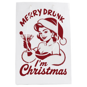 Glad Berusad Jag Är Jul Cocktail Snarkig Drickande