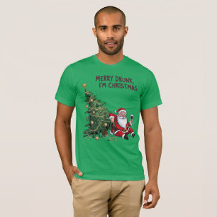 Glad Berusad, jag är jul tomte T Shirt
