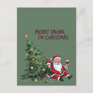 Glad Berusad, jag är jul tomte Vykort
