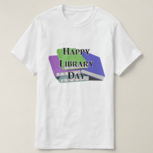 Glad biblioteksdag t shirt