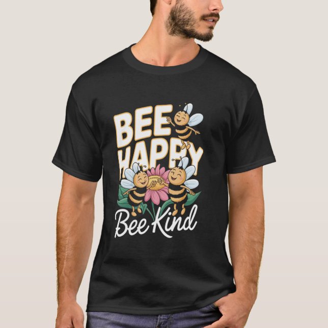 Glad Bihandledning Rolig Biskötare T Shirt (Framsida)