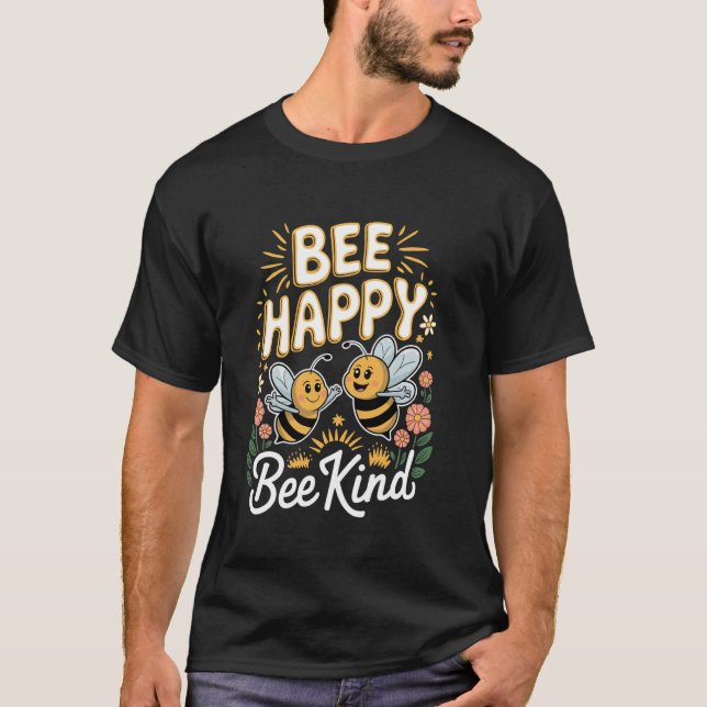 Glad Bihandledning Rolig Biskötare T Shirt (Framsida)