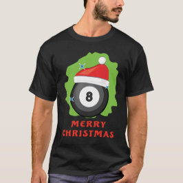 Glad Biljard Jul - Rolig T Shirt