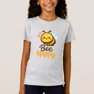 Glad Bin Söt Kawaii Humla Tecknad Design T Shirt