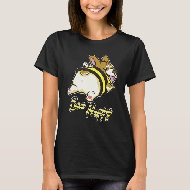 Glad Bindeflitshund I Bihuvud Kostym T Shirt (Framsida)