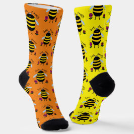 Glad Biv Cartoon Bee Strumpor