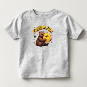 Glad Björn Bikupa Rolig Bina Barn Grafik T Shirt