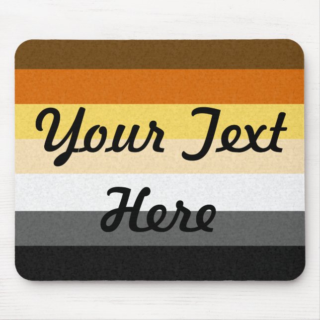 Glad björnprideflagga musmatta (Framsidan)