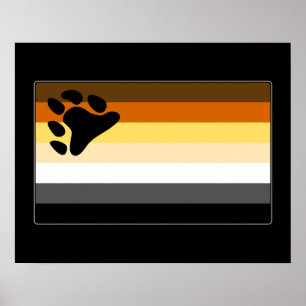 Glad björnprideflagga poster