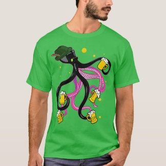 Glad bläckfisk med ölmössa från Tyskland, rolig Ok T Shirt