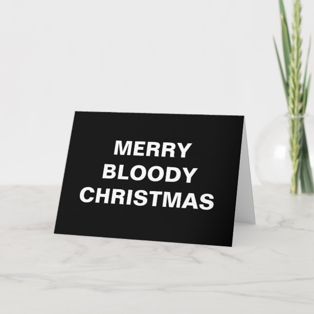 Glad blodig jul helgkort (Framsida)