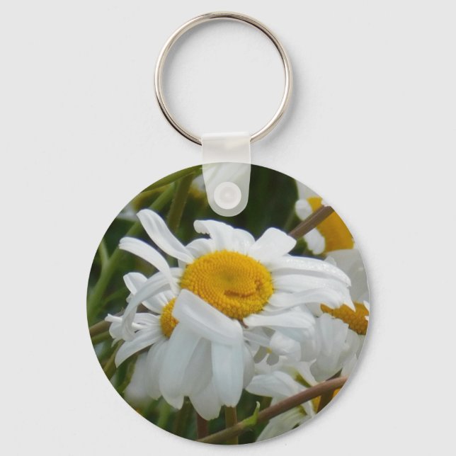Glad Blomma - Glad mun glatt tusenskönor Nyckelring (Framsida)
