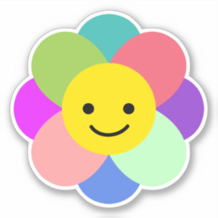 Glad Blomma Klistermärken