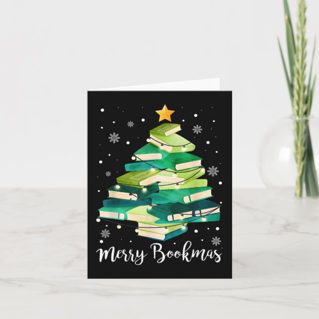 Glad Bokmas Böcker Tall Träd Kul Läsande Älskare C Kort (Framsida)