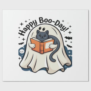 Glad Boo-dag Ghost Cat PNG - Spökligt Söt Överstor Presentpapper