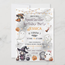 Glad Boo Halloween-inbjudan – Söt spökis