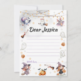 Glad Boo Halloween Spöke Säsongsmässig Julkort