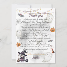 Glad Boo Halloween Tackkort – Söt Spöke