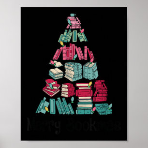 Glad Bookmas Böcker Ne Träd Roligt Läsande Älskare Poster