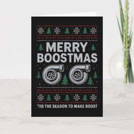 Glad Boostmas Turbo Jultröja Bilracing Kort