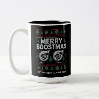 Glad Boostmas Turbo Jultröja Bilracing Två-Tonad Mugg