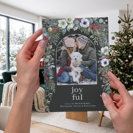 Glad botanisk jul Personlig arkivfotografi Julkort