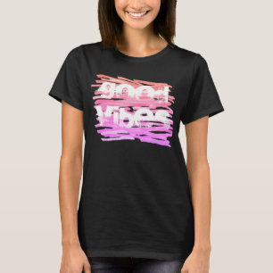 Glad bra stämning Färgglada ränder Top T-Shirt