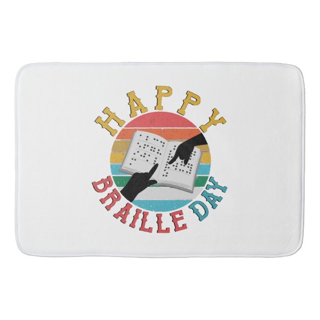 Glad Brailledag Badrumsmatta (Framsidan)