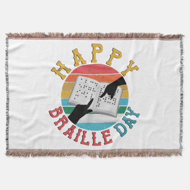 Glad Brailledag Filt (Framsidan)