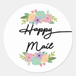 Glad brevlack - blomdesign!! runt klistermärke