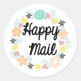 Glad brevlack - blomsterkransdesign!! runt klistermärke