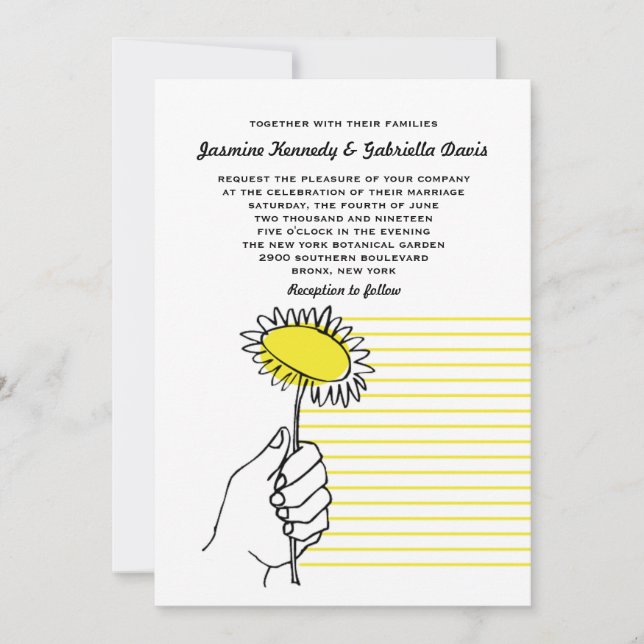 Glad bröllopinbjudan för speciell dag inbjudningar (Framsida)