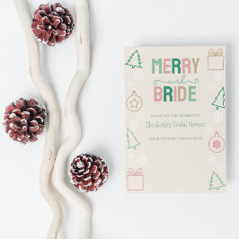 Glad & Brud Jul Bröllopsfest Tack Kort