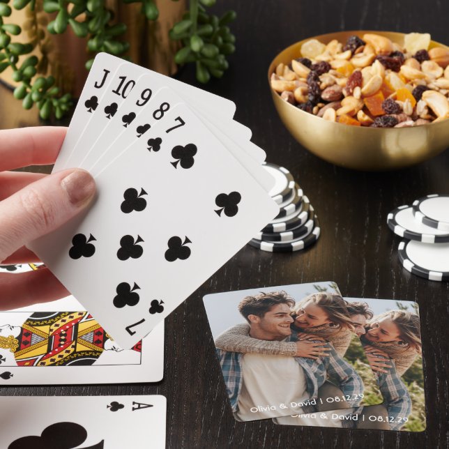 Glad brudparsfoto casinokort (På plats)