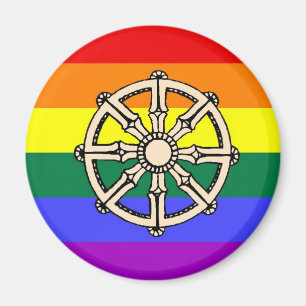 Glad buddistisk pride magnet