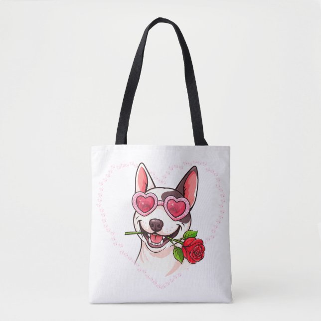 Glad bullterrier tygkasse (Framsida)