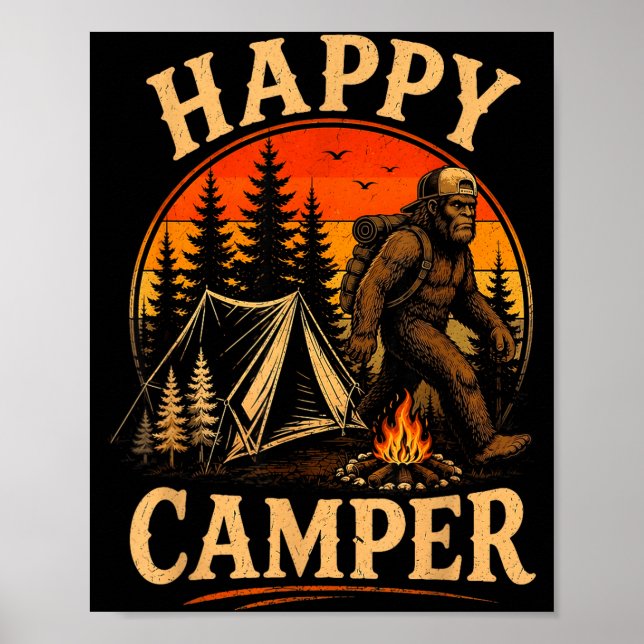Glad campare bigfoot sasquatch utomhusäventyr  poster (Framsidan)