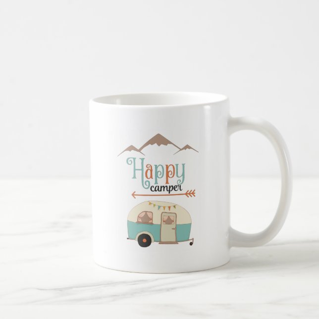 Glad Campare Cuten Retro Husbil Kaffemugg (Höger)