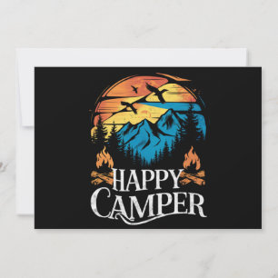 Glad Campare Retro Vintage Matchande Campingbesätt Inbjudningar