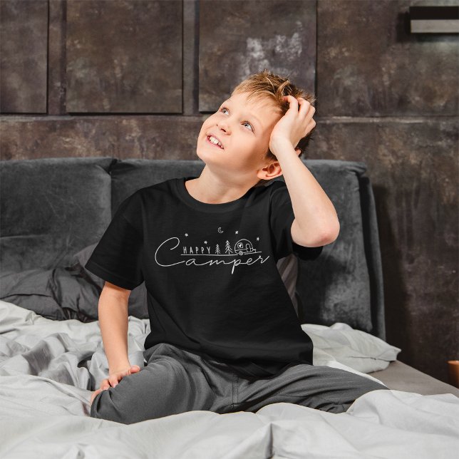 Glad Campare Siluett T Shirt (Happy Camper Silhouette T-Shirt)