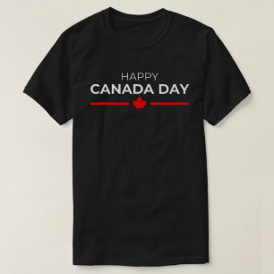 Glad Canada-dagen Lönnblad Röd Vit T Shirt