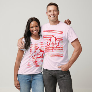 Glad Canada-dagen Lönnlöv Grafisk T-shirt