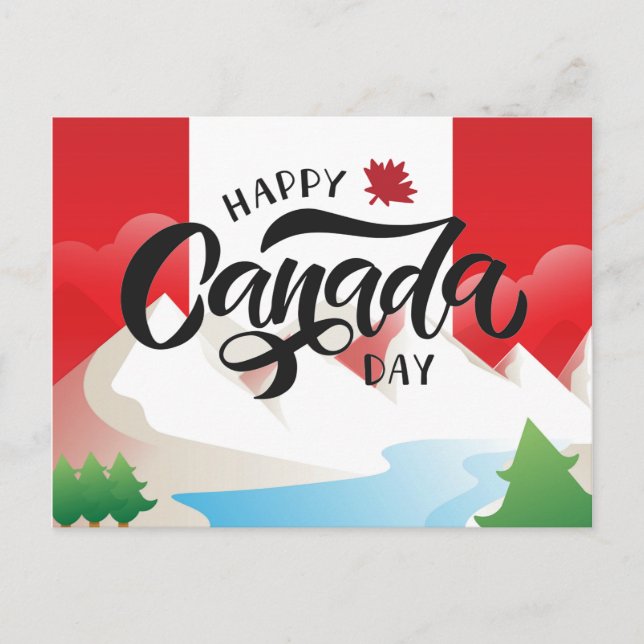 Glad Canada-dagen Res Kanada Postkort Vykort (Framsida)