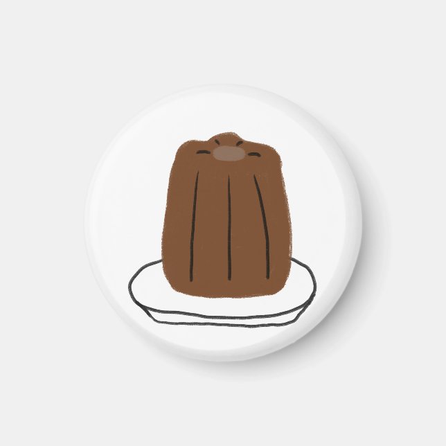 Glad Canelé Fransk Bakverk Present Magnet (Framsidan)