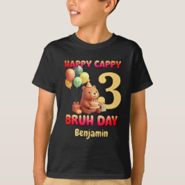 GLAD CAPPY BRUDDAG Anpassad Kapybara 3-årsdag T Shirt