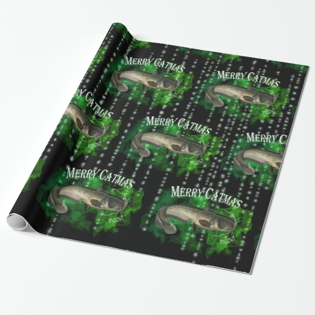 Glad Catmas jul Presentpapper (Utrullad)