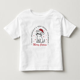 Glad Catmas jul söta katt önskar T Shirt