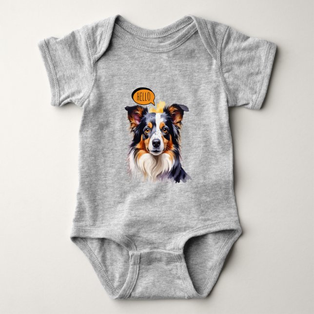 Glad Cavalier King Charles Spaniel i akvarell T Shirt (Framsida)