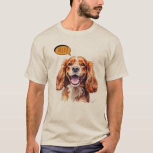 Glad Cavalier King Charles Spaniel i akvarell T Shirt