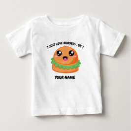 Glad Cheeseburger med anpassat namn T Shirt